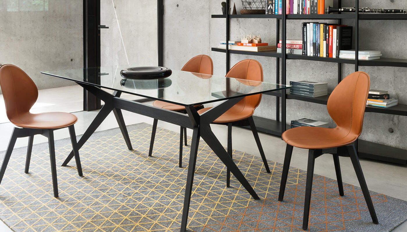 Basil Leather/Wood Dining Chair