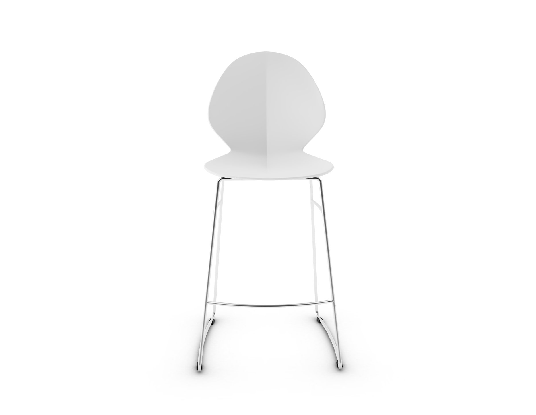 Basil Polypropylene/Metal Counter Stool