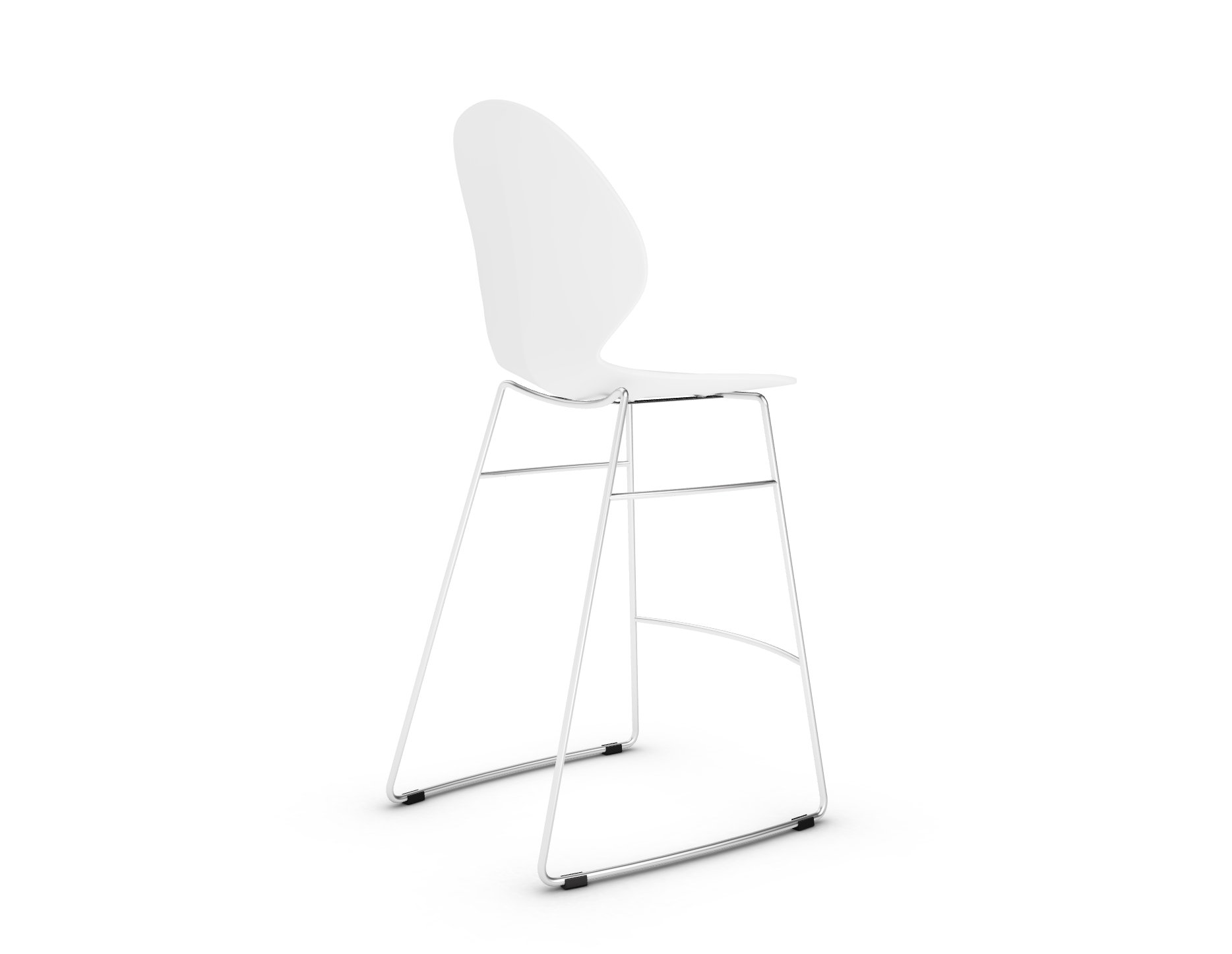 Basil Polypropylene/Metal Counter Stool