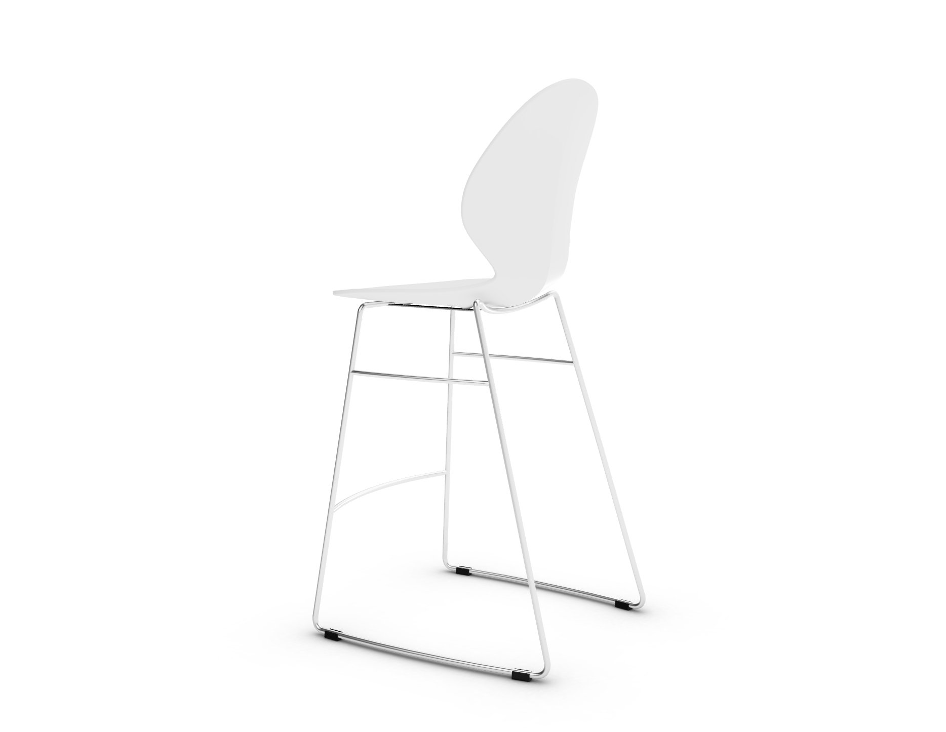 Basil Polypropylene/Metal Counter Stool