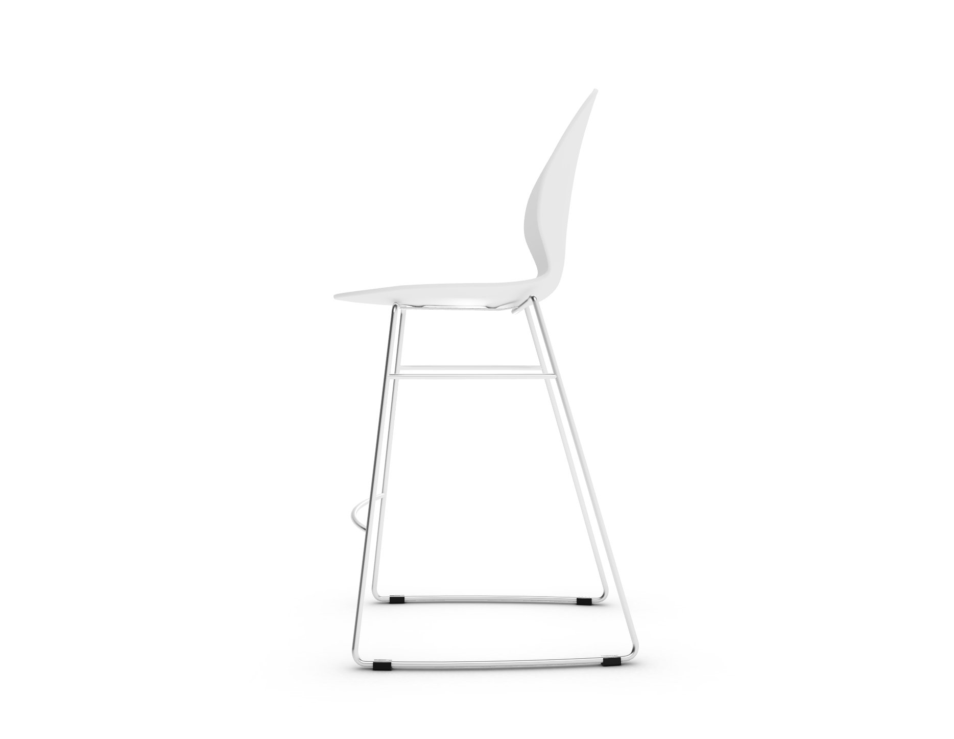 Basil Polypropylene/Metal Counter Stool