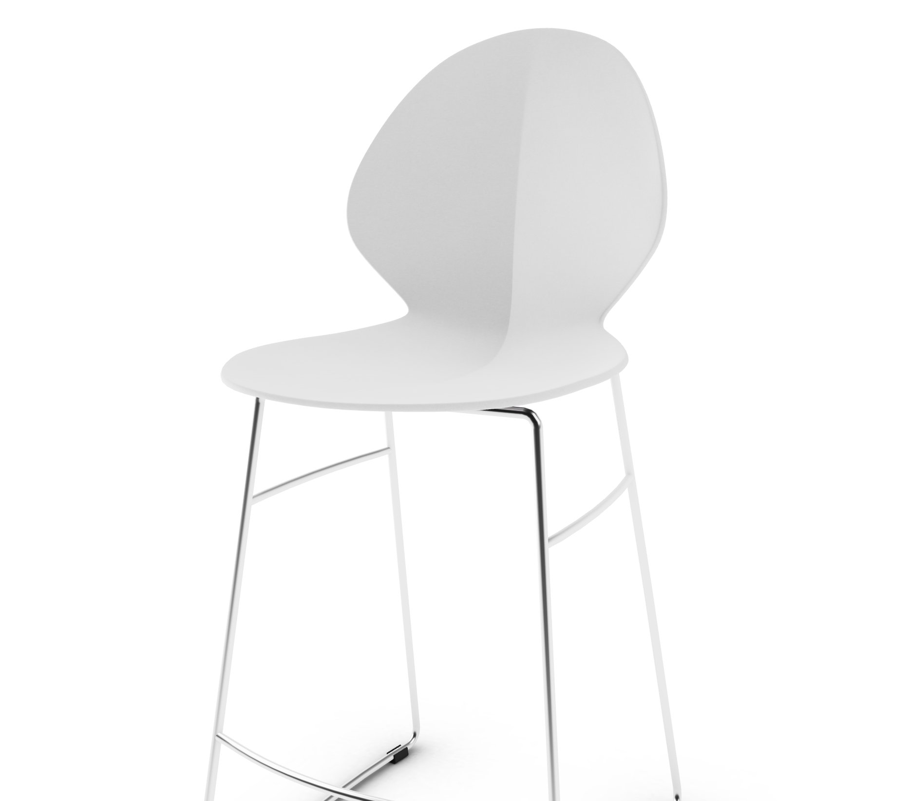 Basil Polypropylene/Metal Counter Stool
