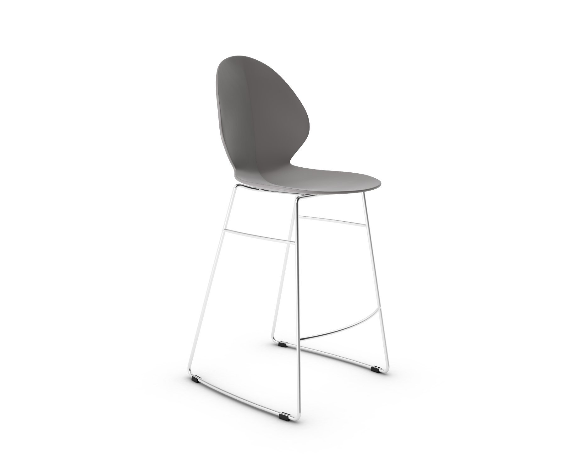 Basil Polypropylene/Metal Counter Stool