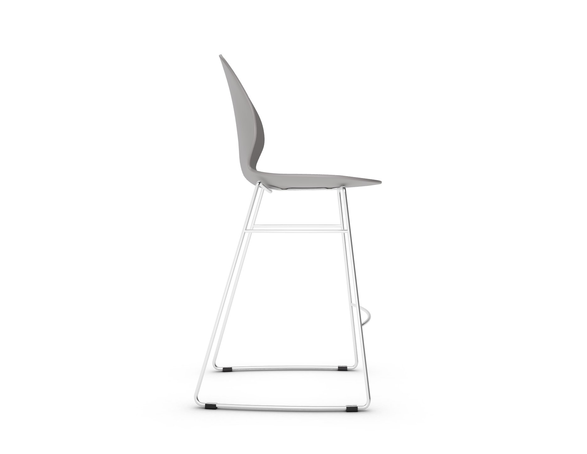 Basil Polypropylene/Metal Counter Stool