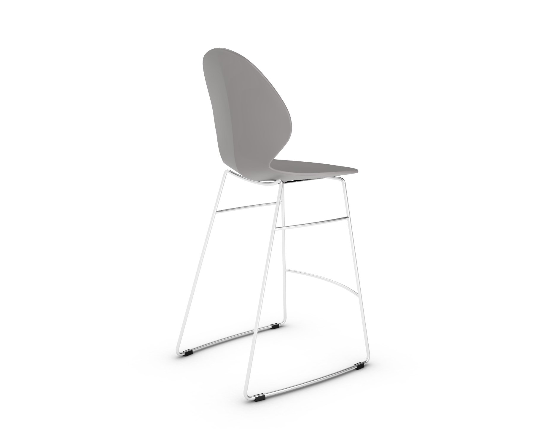 Basil Polypropylene/Metal Counter Stool