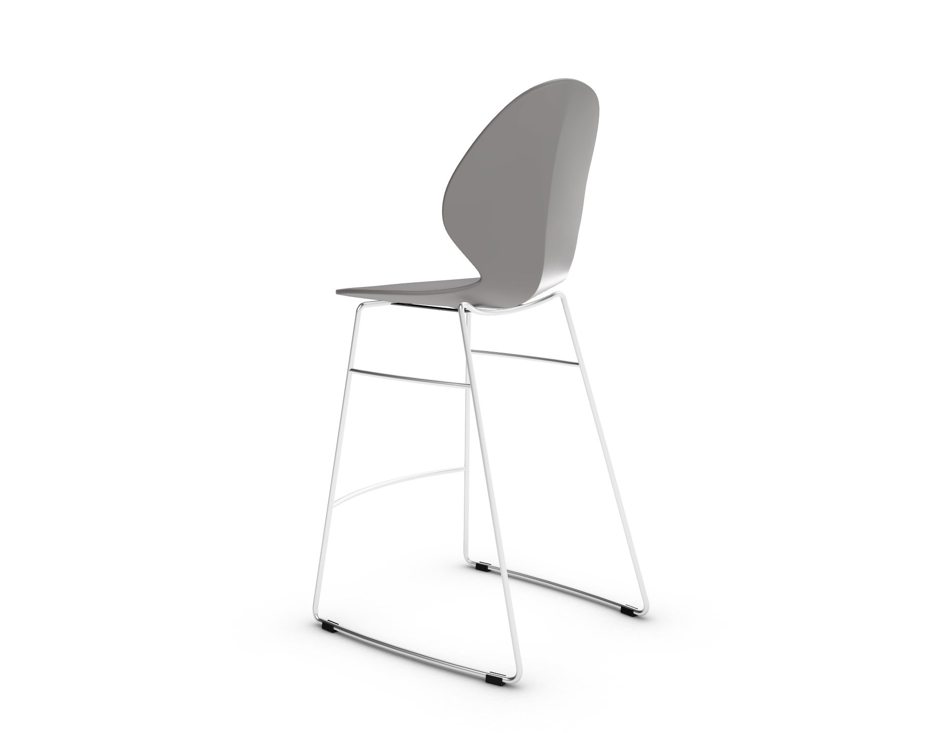 Basil Polypropylene/Metal Counter Stool