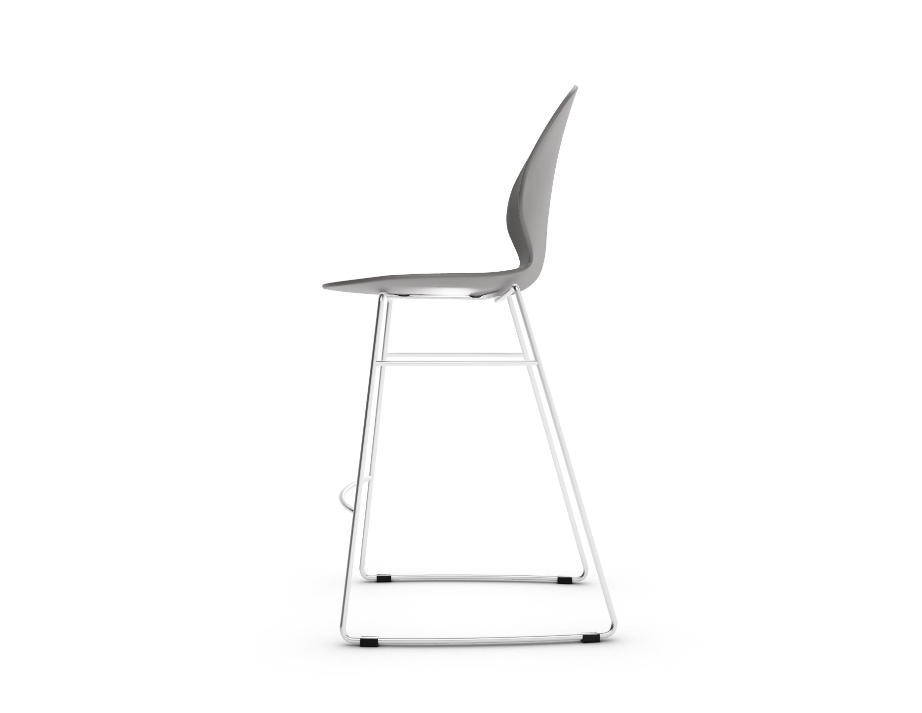 Basil Polypropylene/Metal Counter Stool