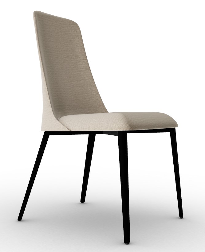 Etoile Denver Fabric/Metal Dining Chair