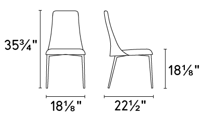 Etoile Denver Fabric/Metal Dining Chair