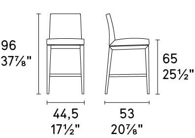 Bess Fabric/Wood Customizable Counter Stool