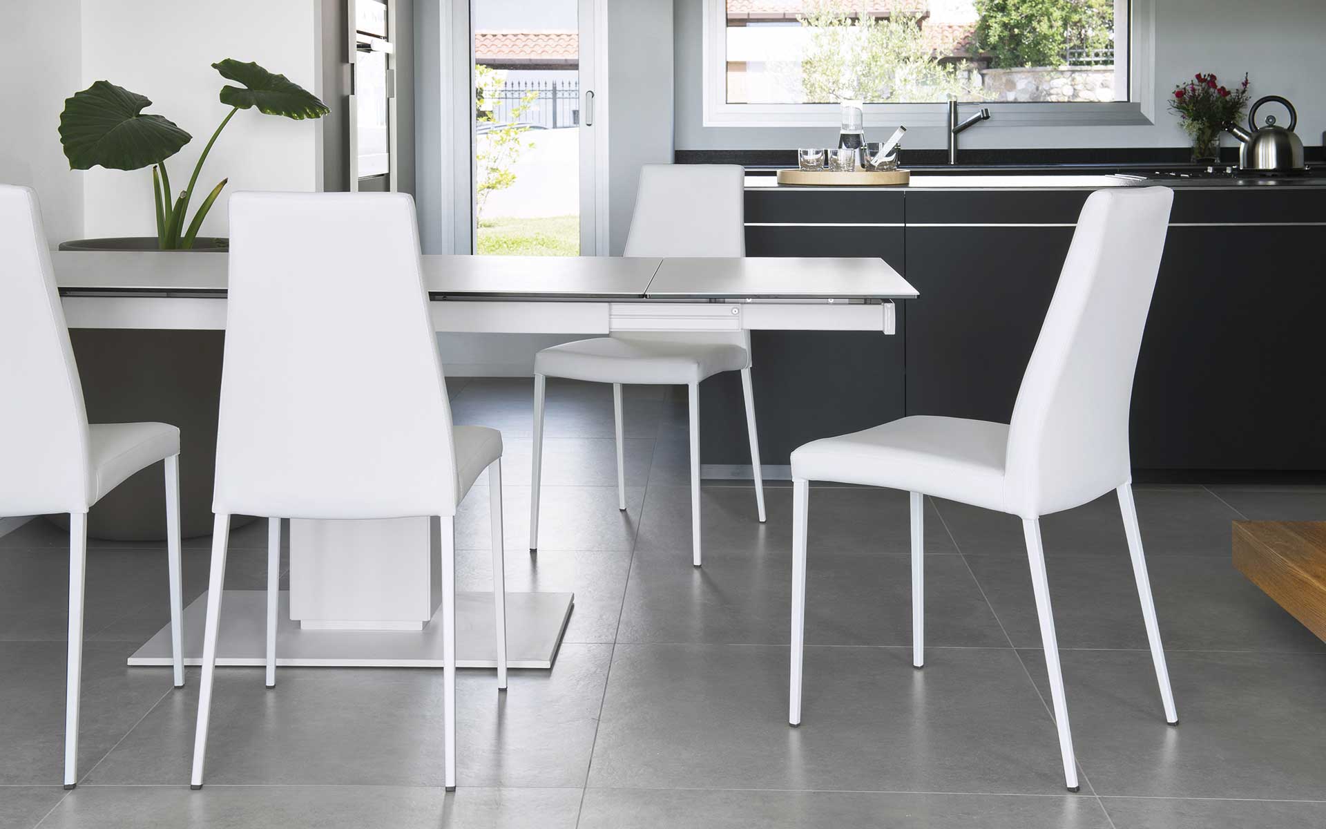 Aida Skuba Leatherette/Metal Dining Chair