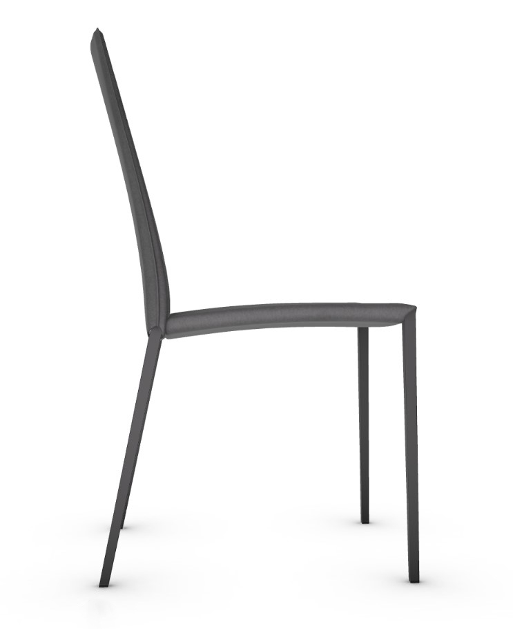 Aida Leather/Metal Dining Chair