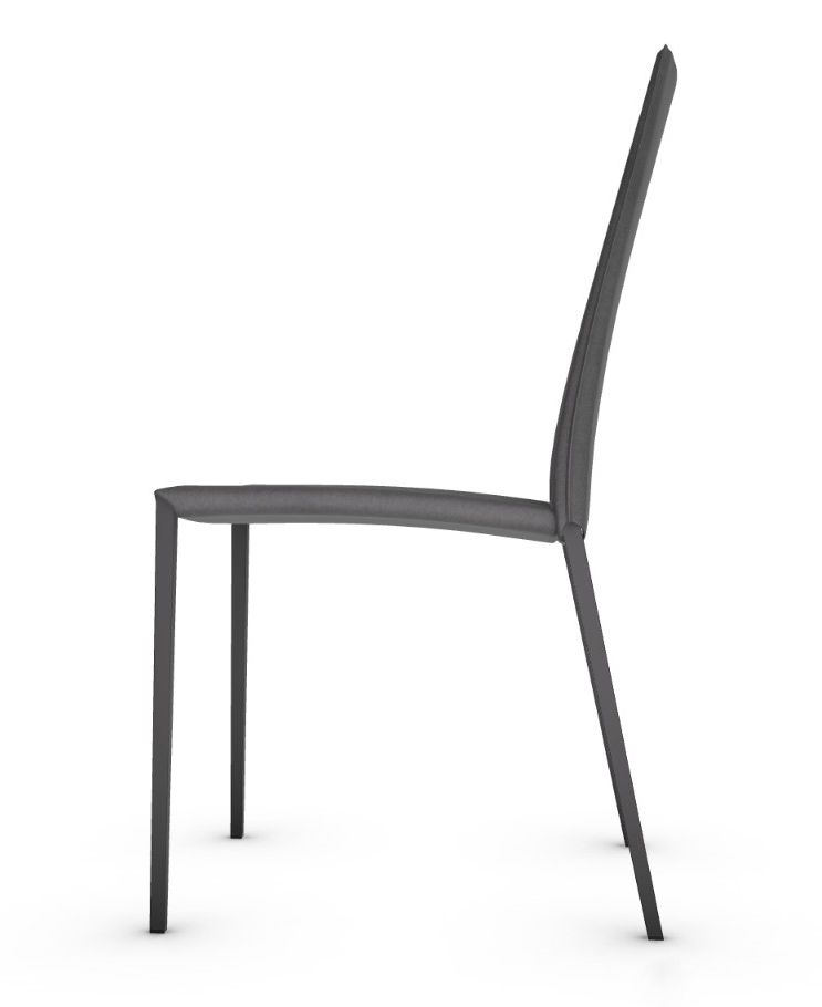 Aida Leather/Metal Dining Chair