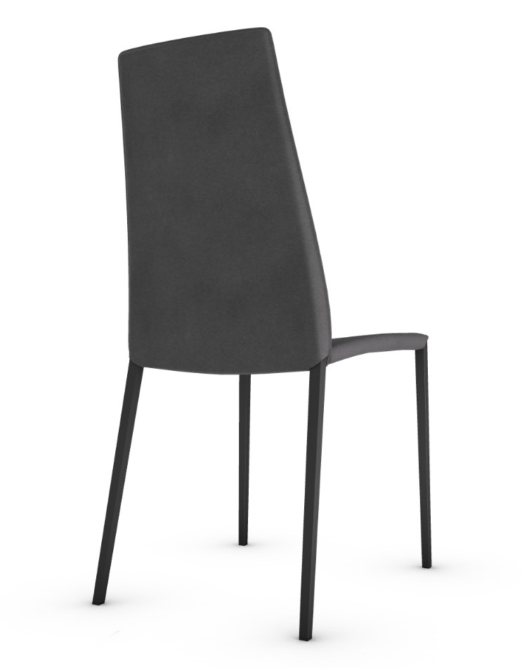 Aida Leather/Metal Dining Chair