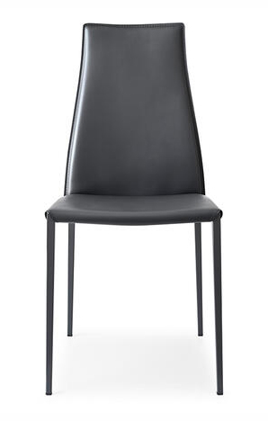 Aida Leather/Metal Dining Chair