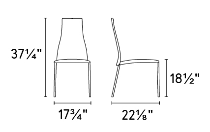 Aida Skuba Leatherette/Metal Dining Chair