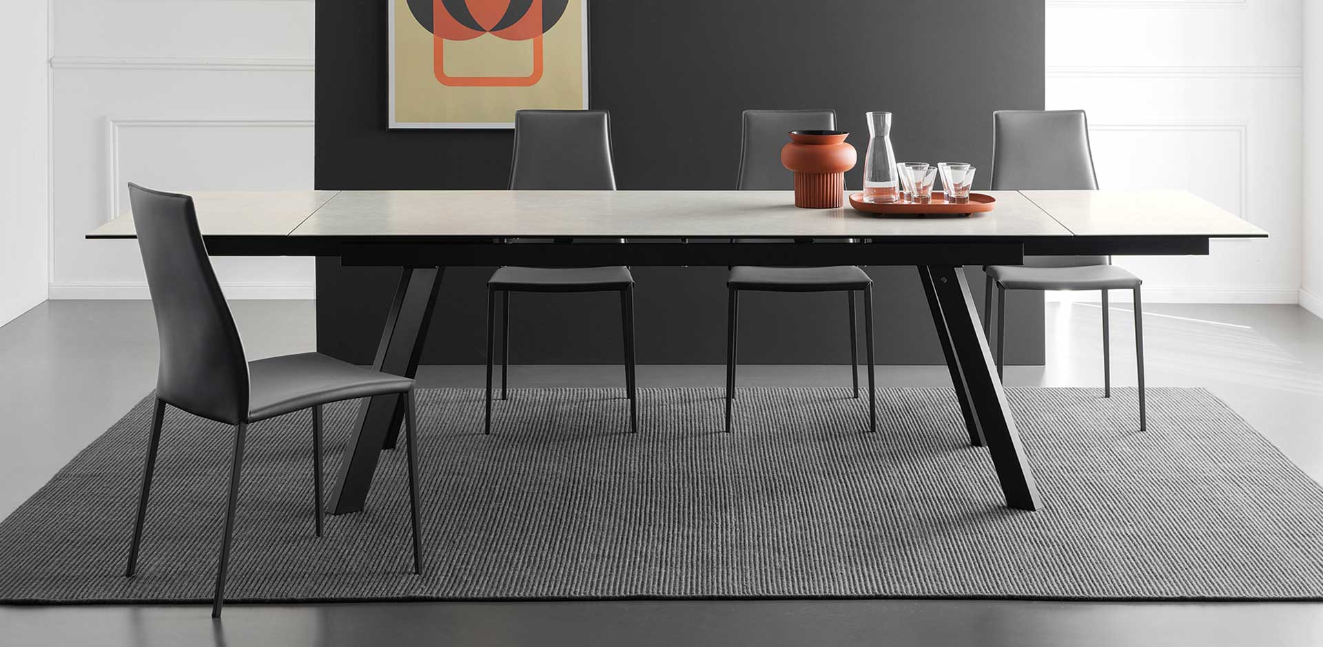 Aida Fabric/Metal Customizable Dining Chair