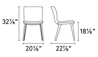 Annie Malmo Fabric/Wood Dining Chair