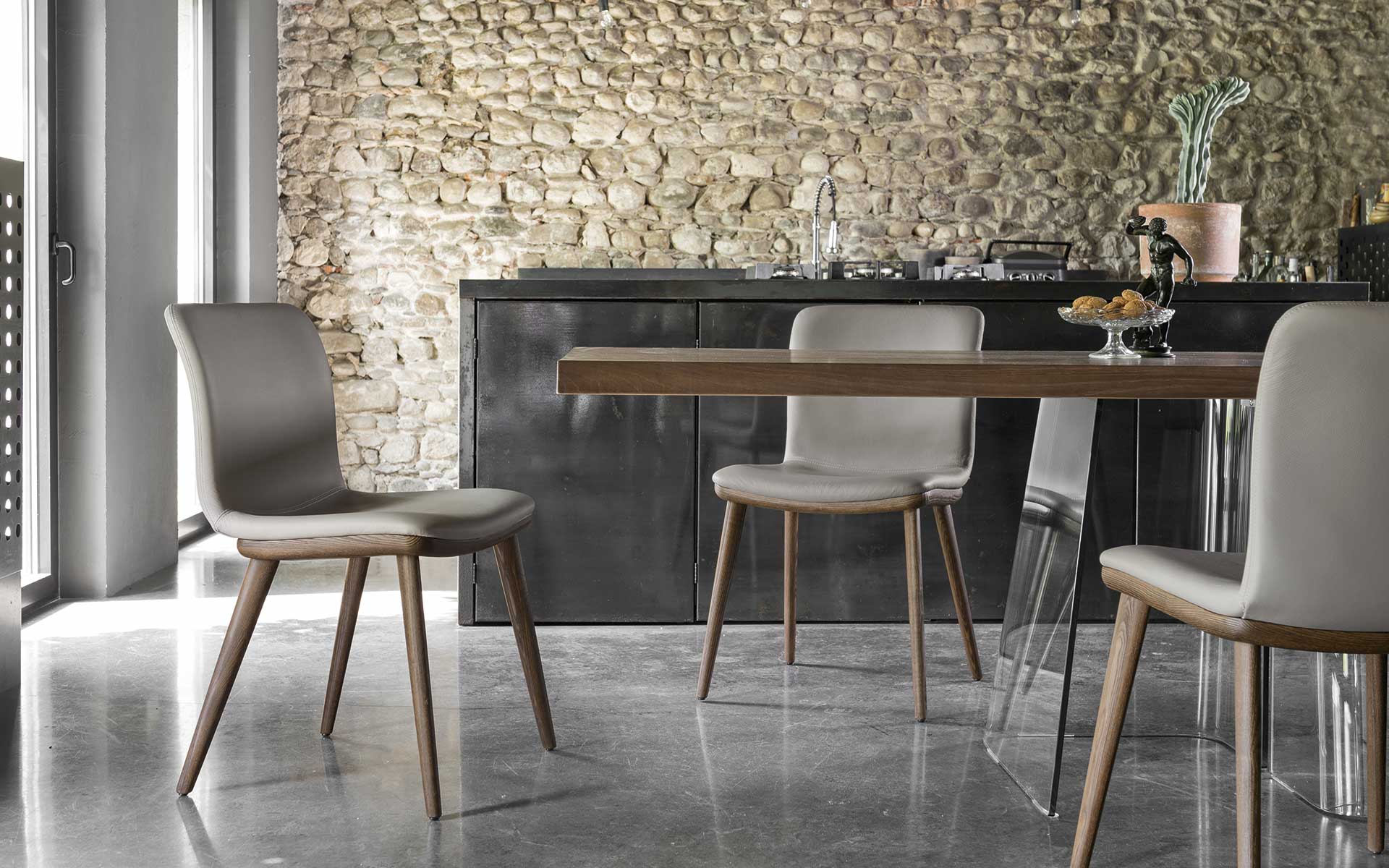 Annie Fabric/Wood Customizable Dining Chair