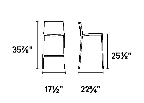 Aida Leatherette/Metal Counter Stool