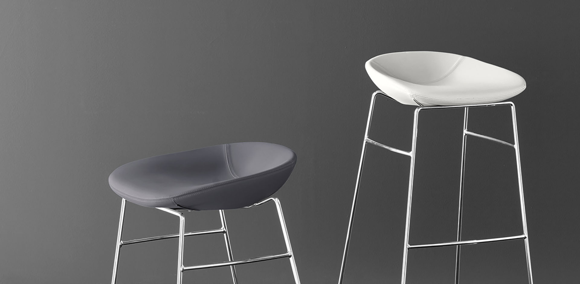 Palm Fabric/Metal Customizable Backless Stool