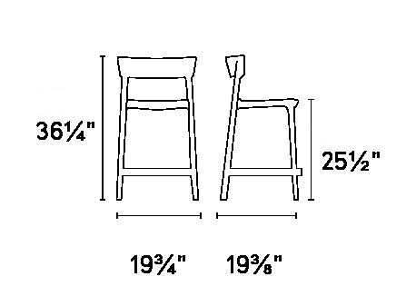 Skin Plastic Stackable Outdoor Counter Stool