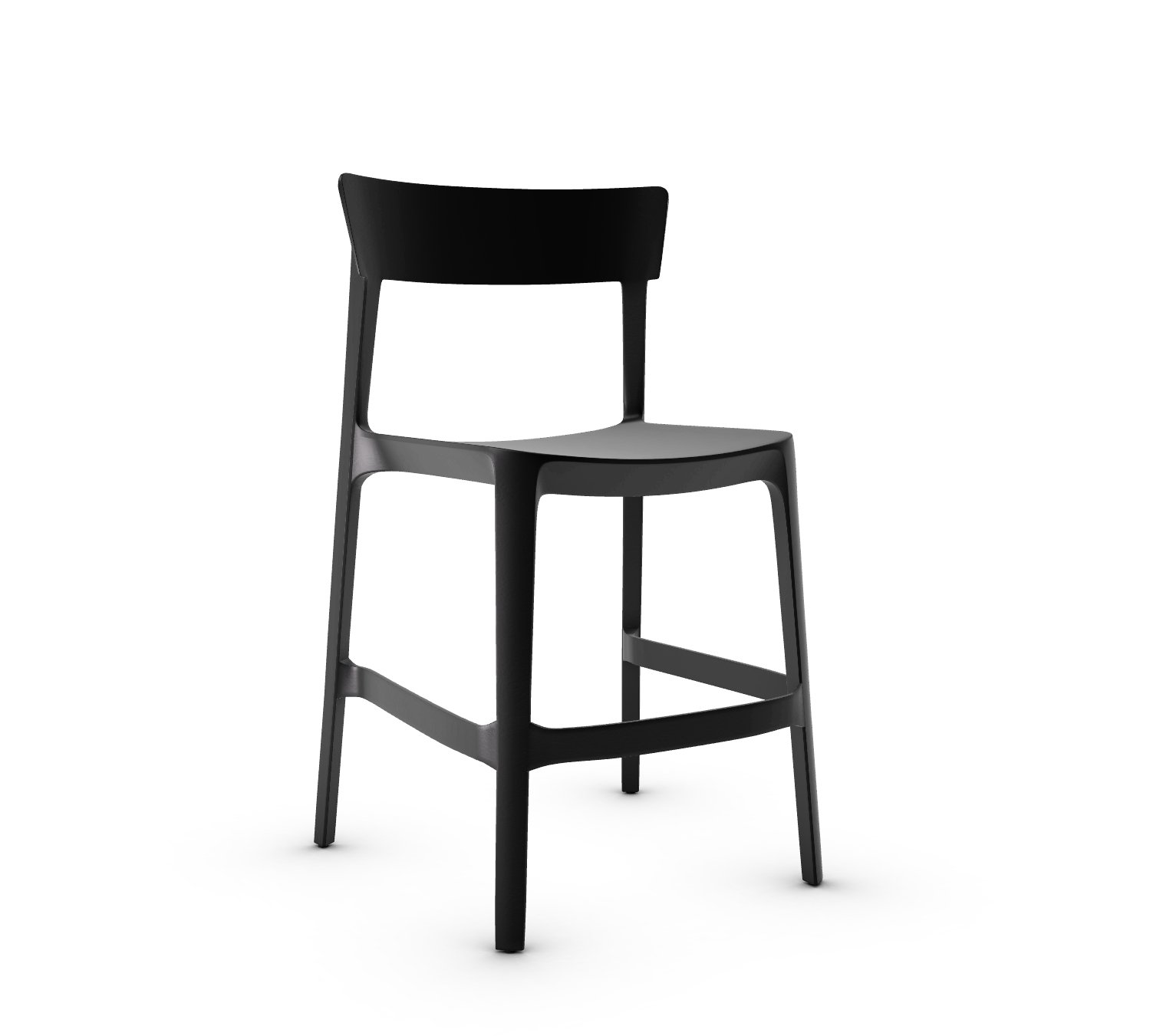 Skin Plastic Stackable Outdoor Counter Stool