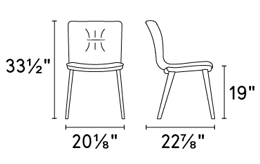 Annie Venice Fabric/Wood Dining Chair