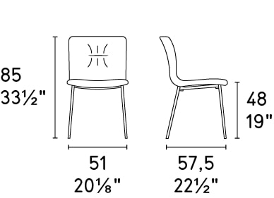 Annie Fabric/Metal Customizable Dining Chair w/Plush Seat
