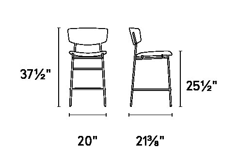 Fifties Leather/Metal Counter Stool