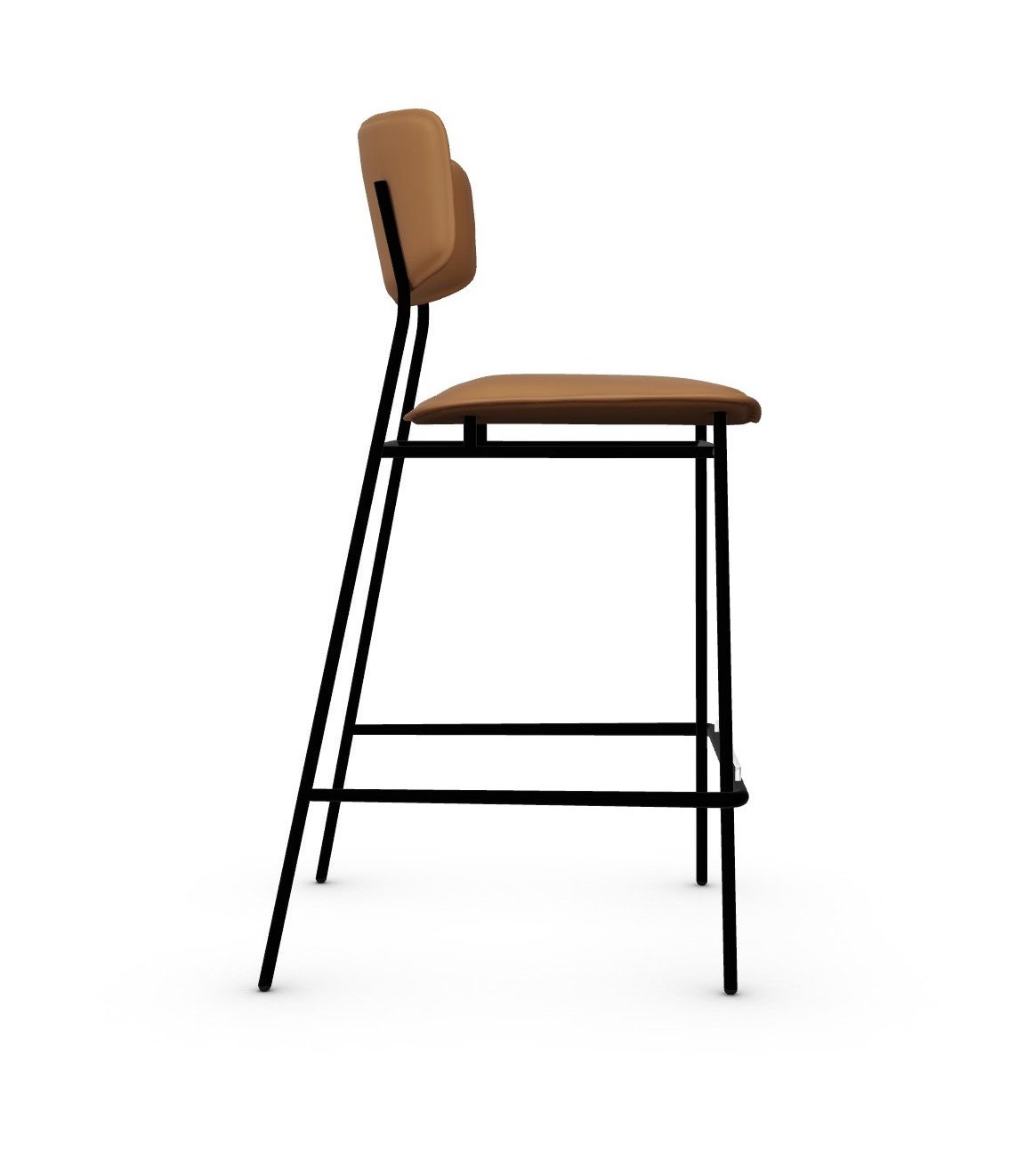 Fifties Leather/Metal Counter Stool
