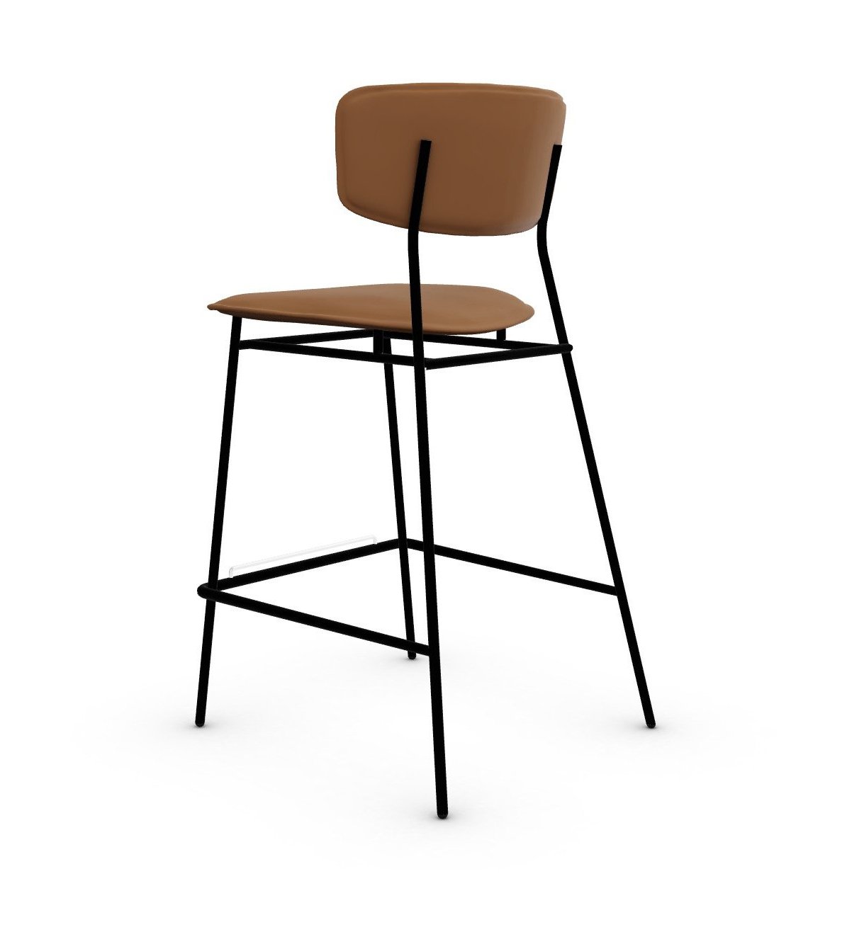 Fifties Leather/Metal Counter Stool