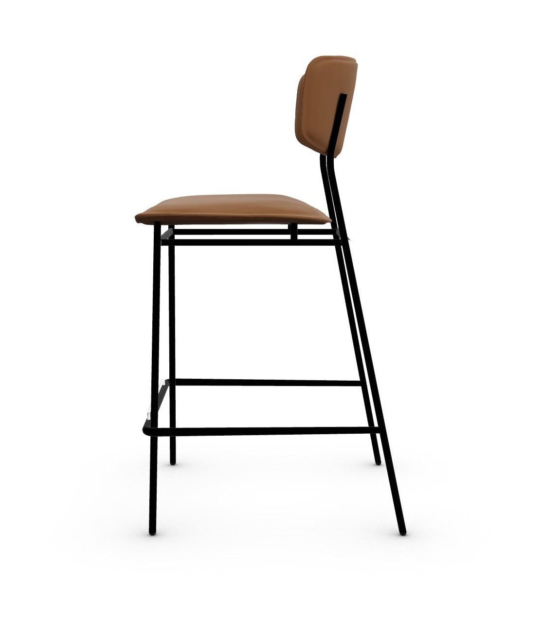 Fifties Leather/Metal Counter Stool