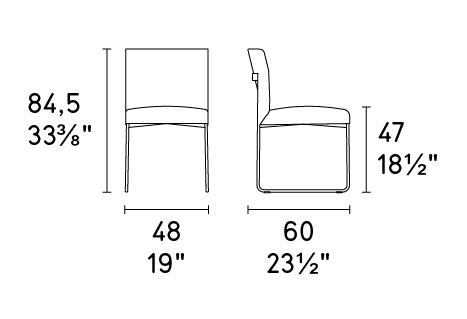 Gala Fabric/Metal Customizable Plush Seat Dining Chair