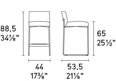 Gala Fabric/Metal Customizable Counter Stool