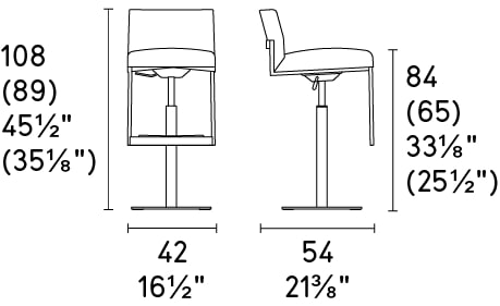 Gala Fabric/Metal Customizable Swivel Adjustable Height Stool