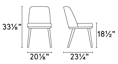 Foyer Bergen Fabric/Wood Dining Chair