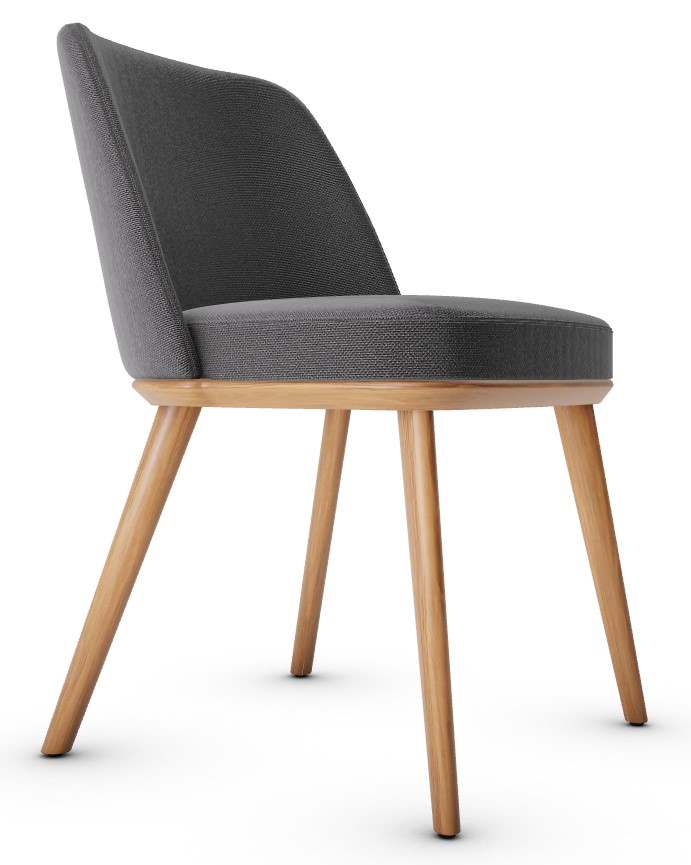 Foyer Bergen Fabric/Wood Dining Chair