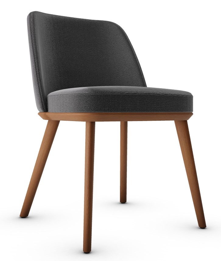 Foyer Bergen Fabric/Wood Dining Chair