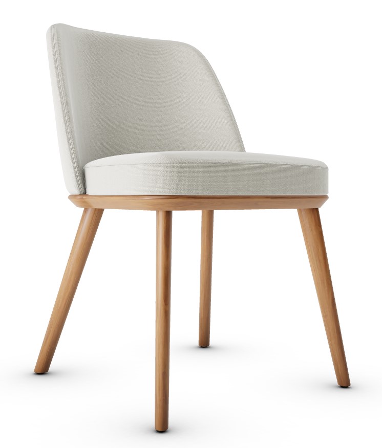 Foyer Bergen Fabric/Wood Dining Chair