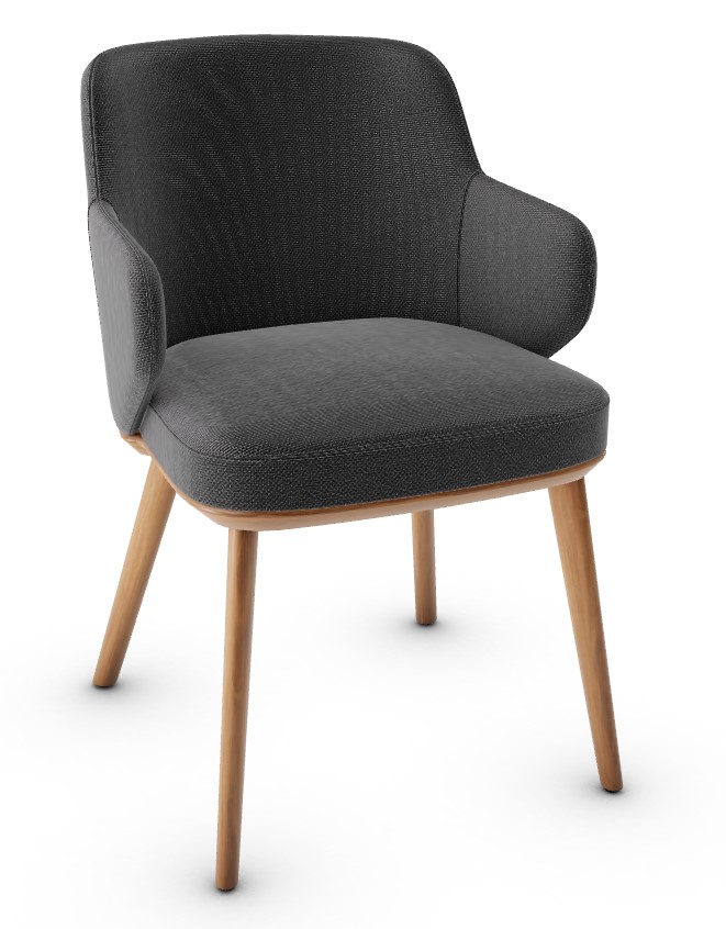 Foyer Upholstery/Wood Dining Armchair