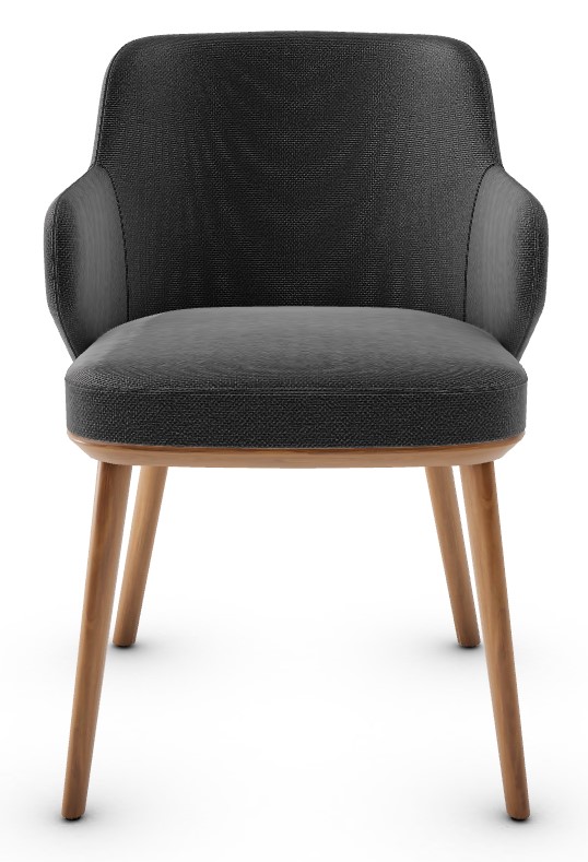 Foyer Bergen Fabric/Wood Dining Armchair