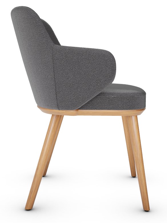 Foyer Bergen Fabric/Wood Dining Armchair