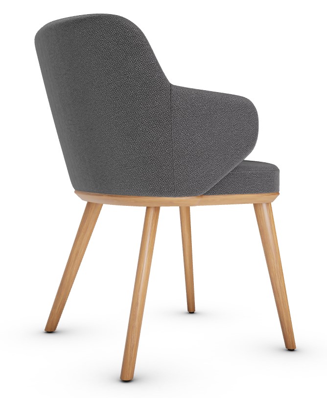 Foyer Bergen Fabric/Wood Dining Armchair