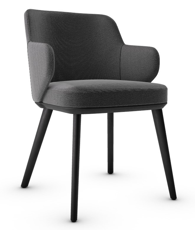 Foyer Upholstery/Wood Dining Armchair