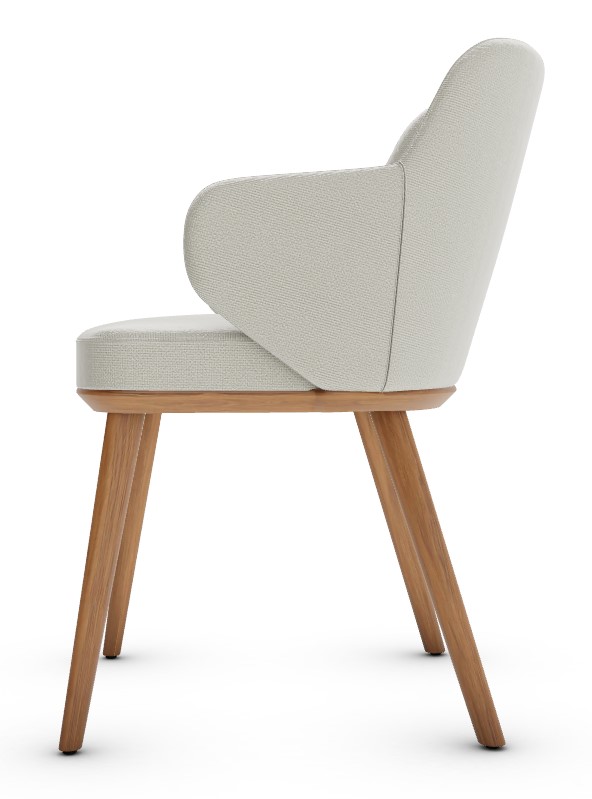 Foyer Bergen Fabric/Wood Dining Armchair