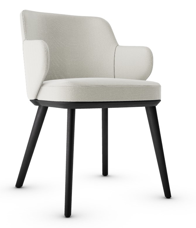 Foyer Bergen Fabric/Wood Dining Armchair