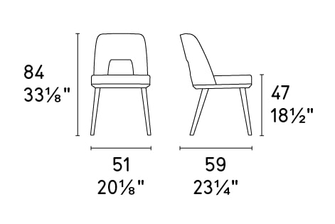Foyer Fabric/Wood Customizable Upholstered Open-Back Dining Chair