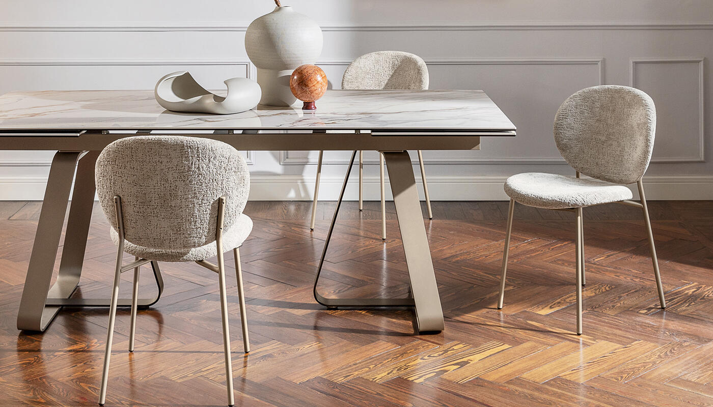 Ines Vintage Leatherette/Metal Dining Chair