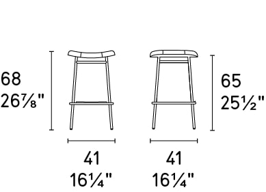 Fifties Fabric/Metal Customizable Counter Backless Stool